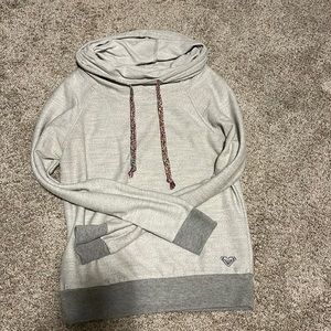 Cowl neck Roxy sweatshirt. Worn with a small stain. Size small